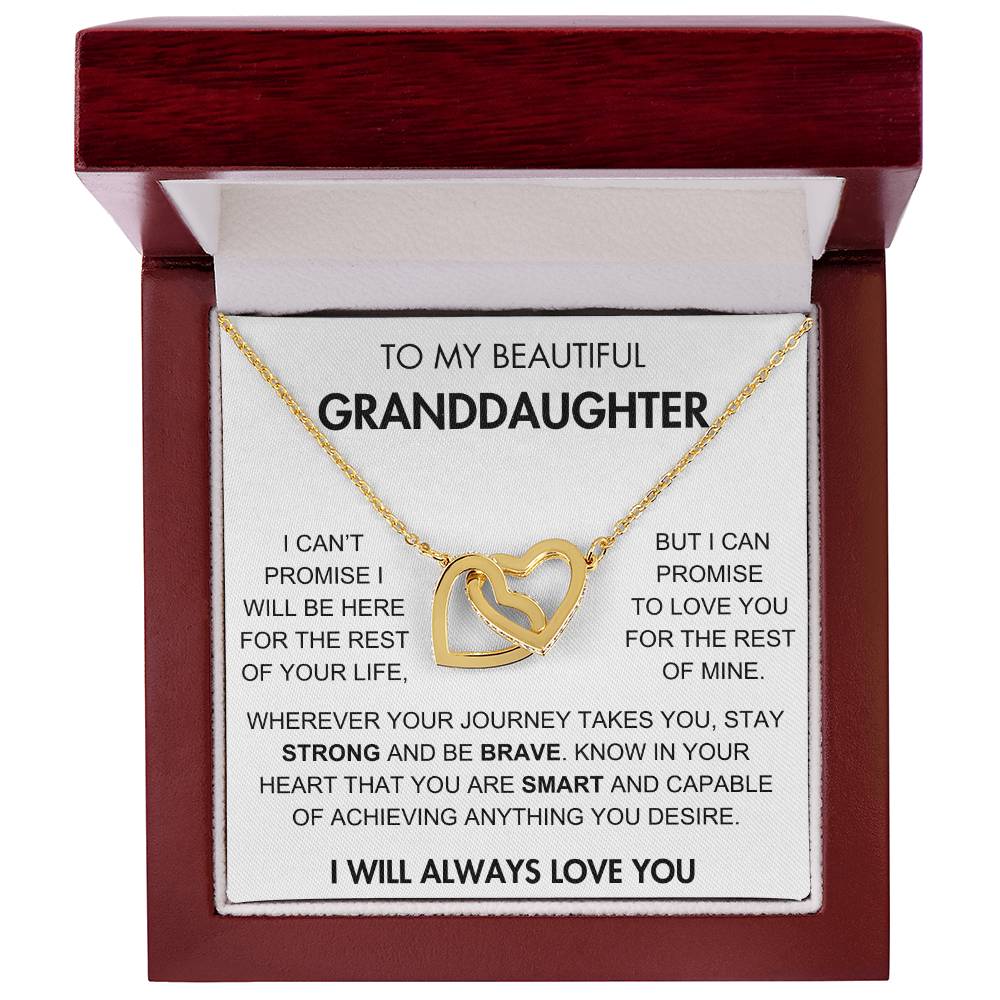 To My Granddaughter - Sparkly Heart Jewelry