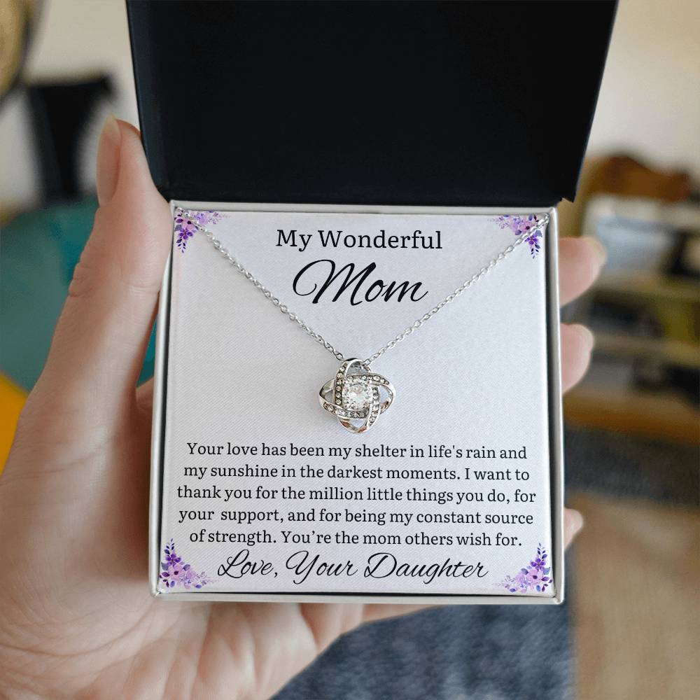 Mom's My Shelter Necklace - Sparkly Gift Shop