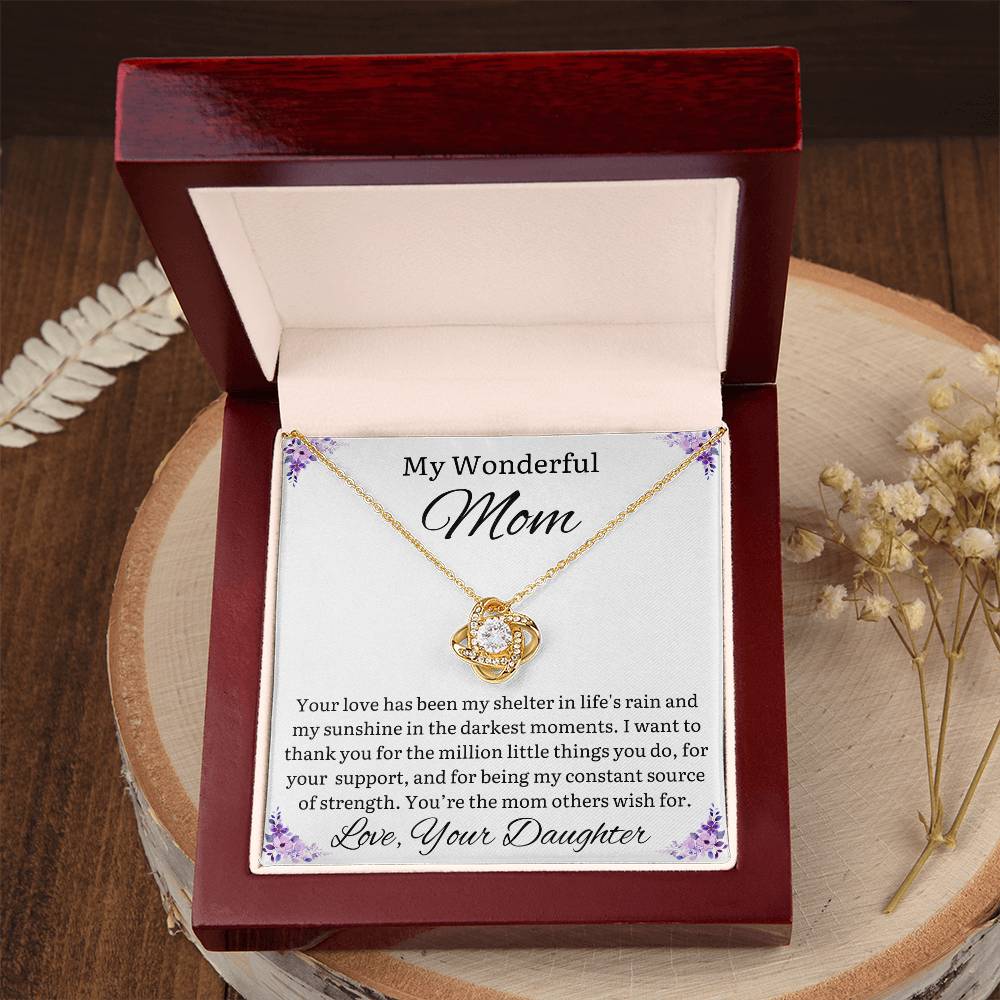 Mom's My Shelter Necklace - Sparkly Gift Shop