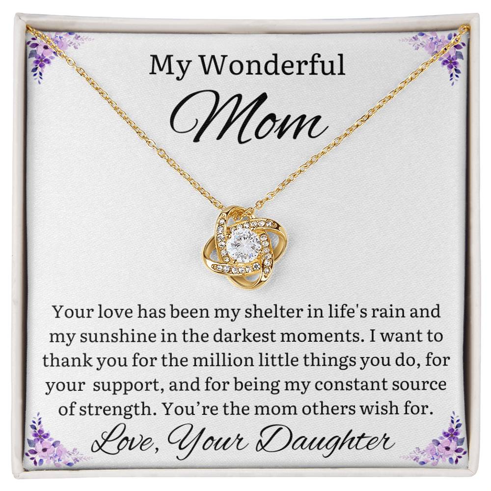 Mom's My Shelter Necklace - Sparkly Gift Shop