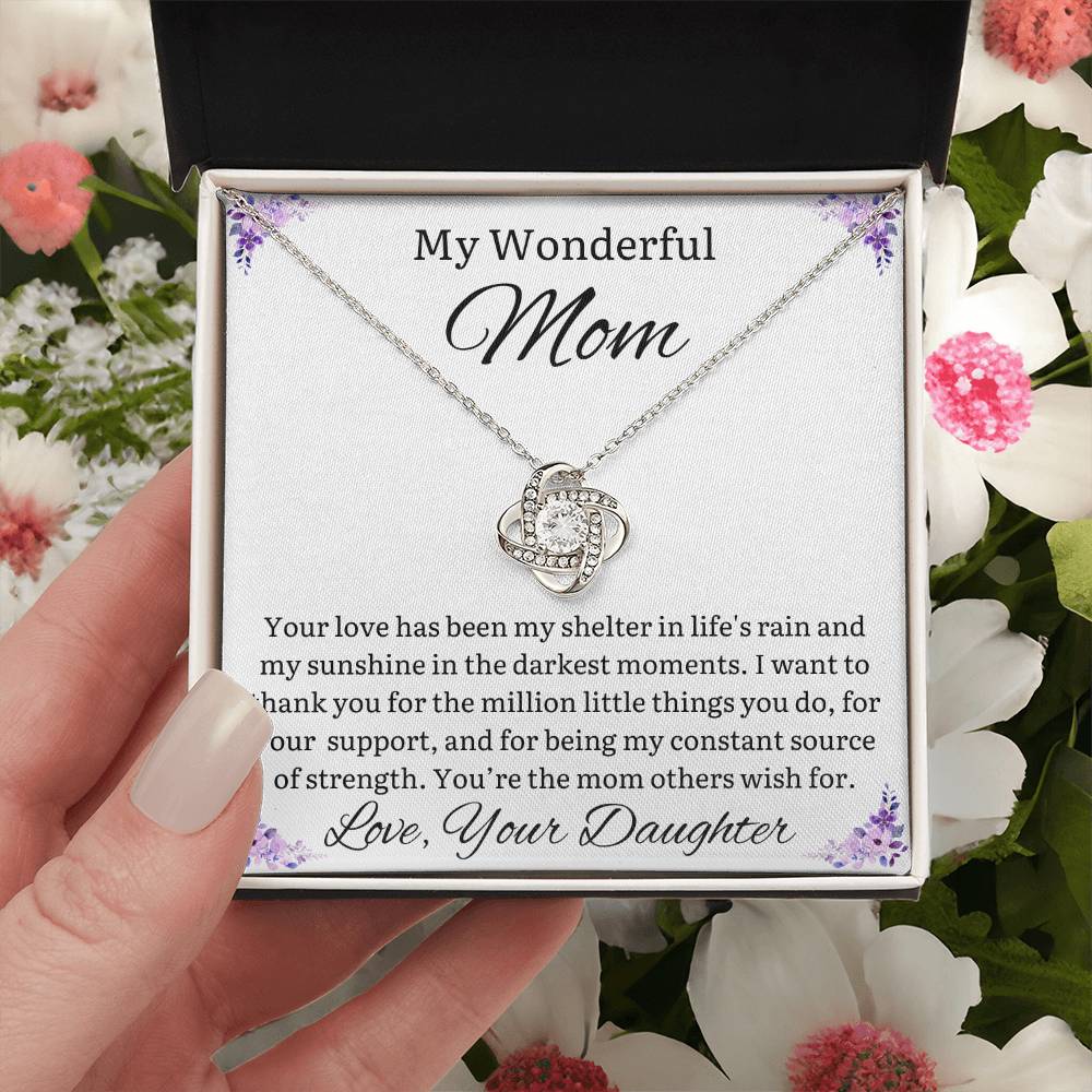 Mom's My Shelter Necklace - Sparkly Gift Shop