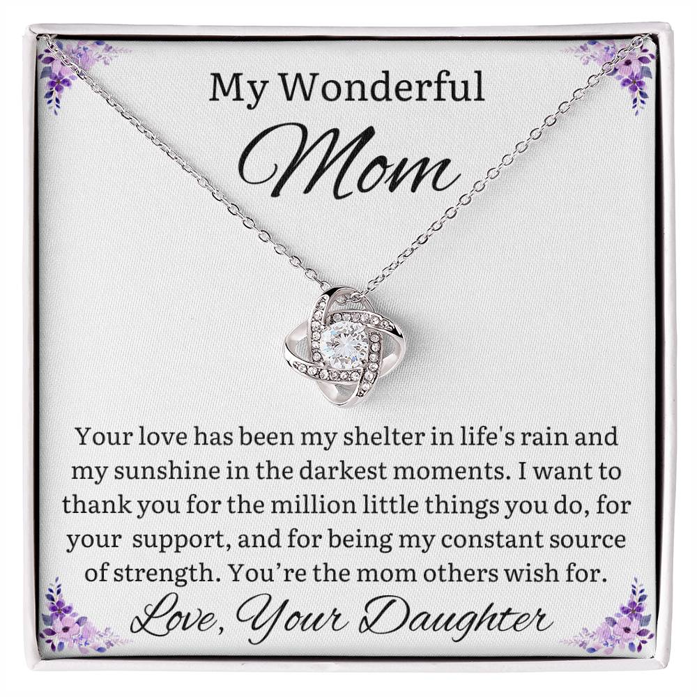 Mom's My Shelter Necklace - Sparkly Gift Shop