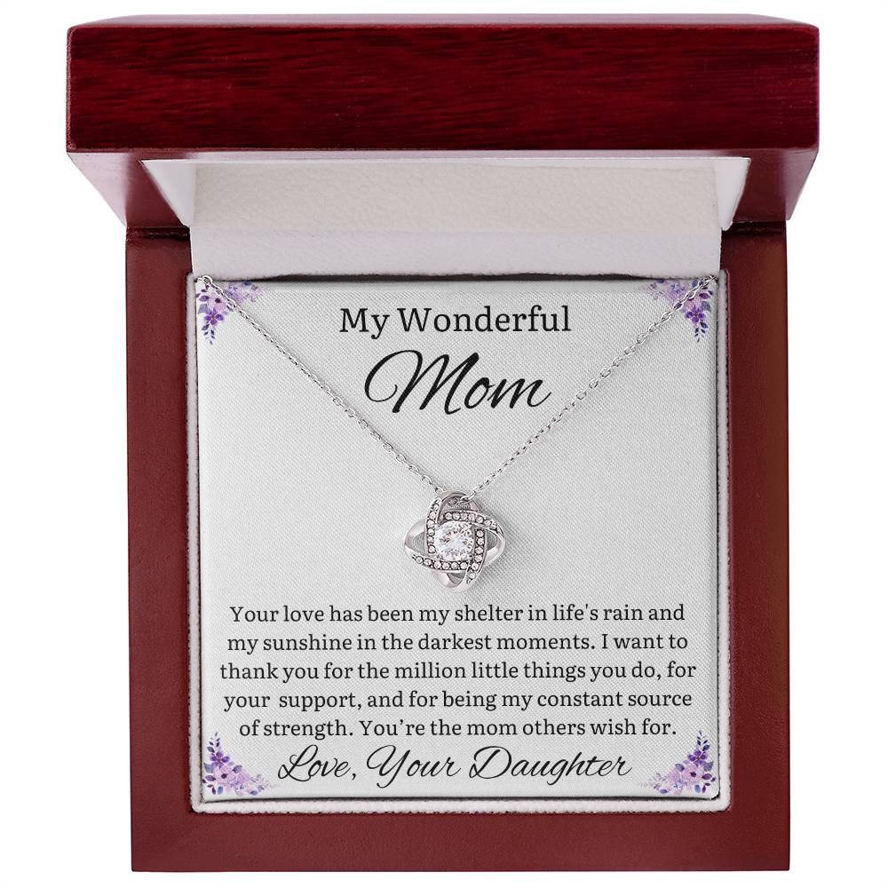 Mom's My Shelter Necklace - Sparkly Gift Shop