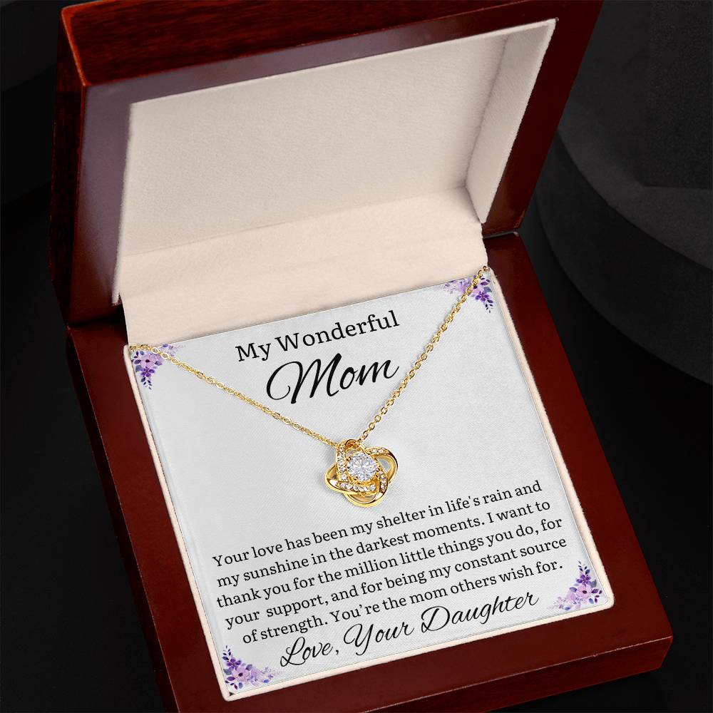 Mom's My Shelter Necklace - Sparkly Gift Shop