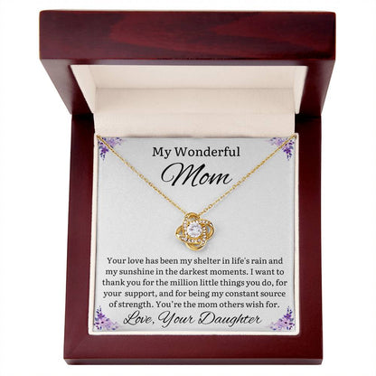 Mom's My Shelter Necklace - Sparkly Gift Shop