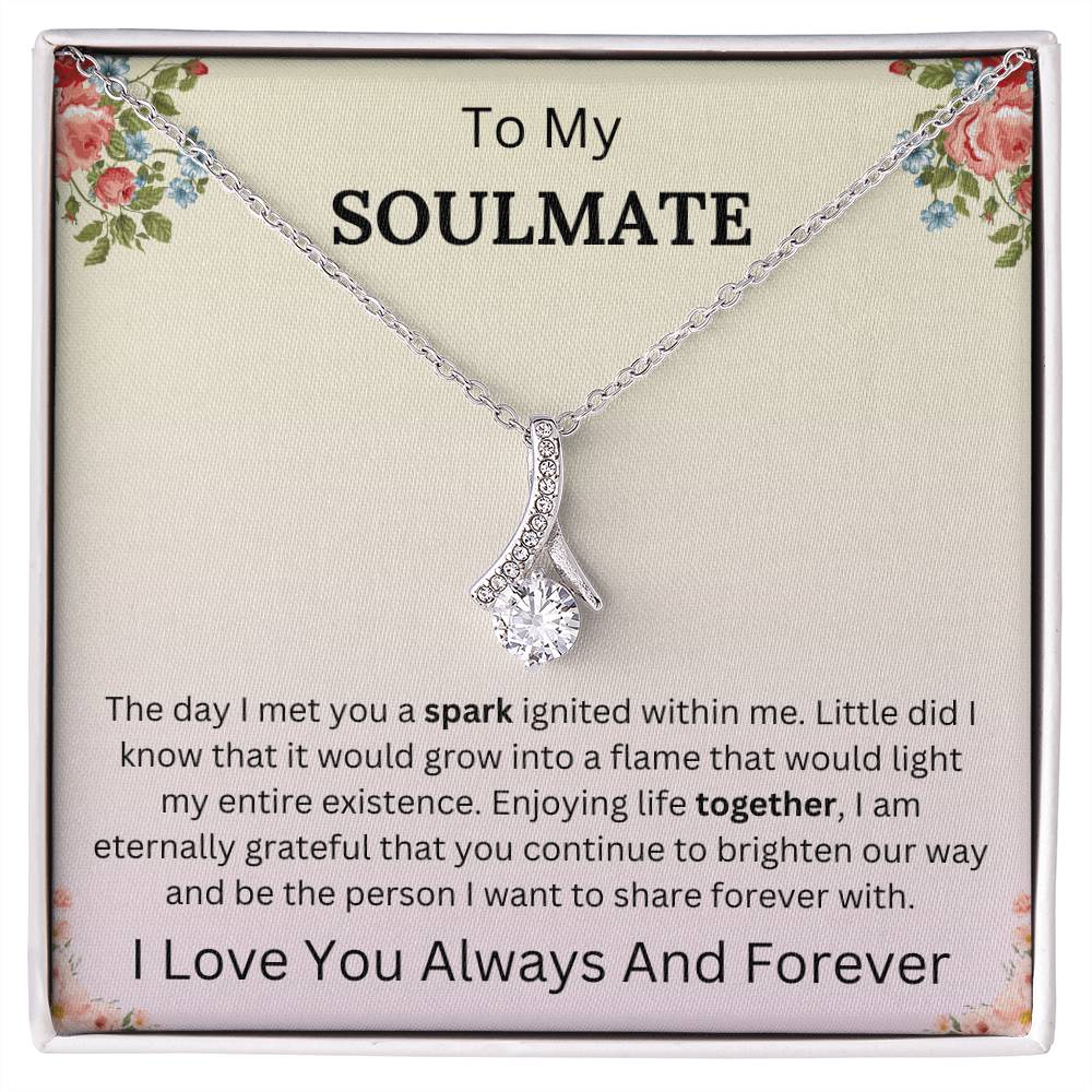 A Spark Together Necklace - Sparkly Heart Jewelry