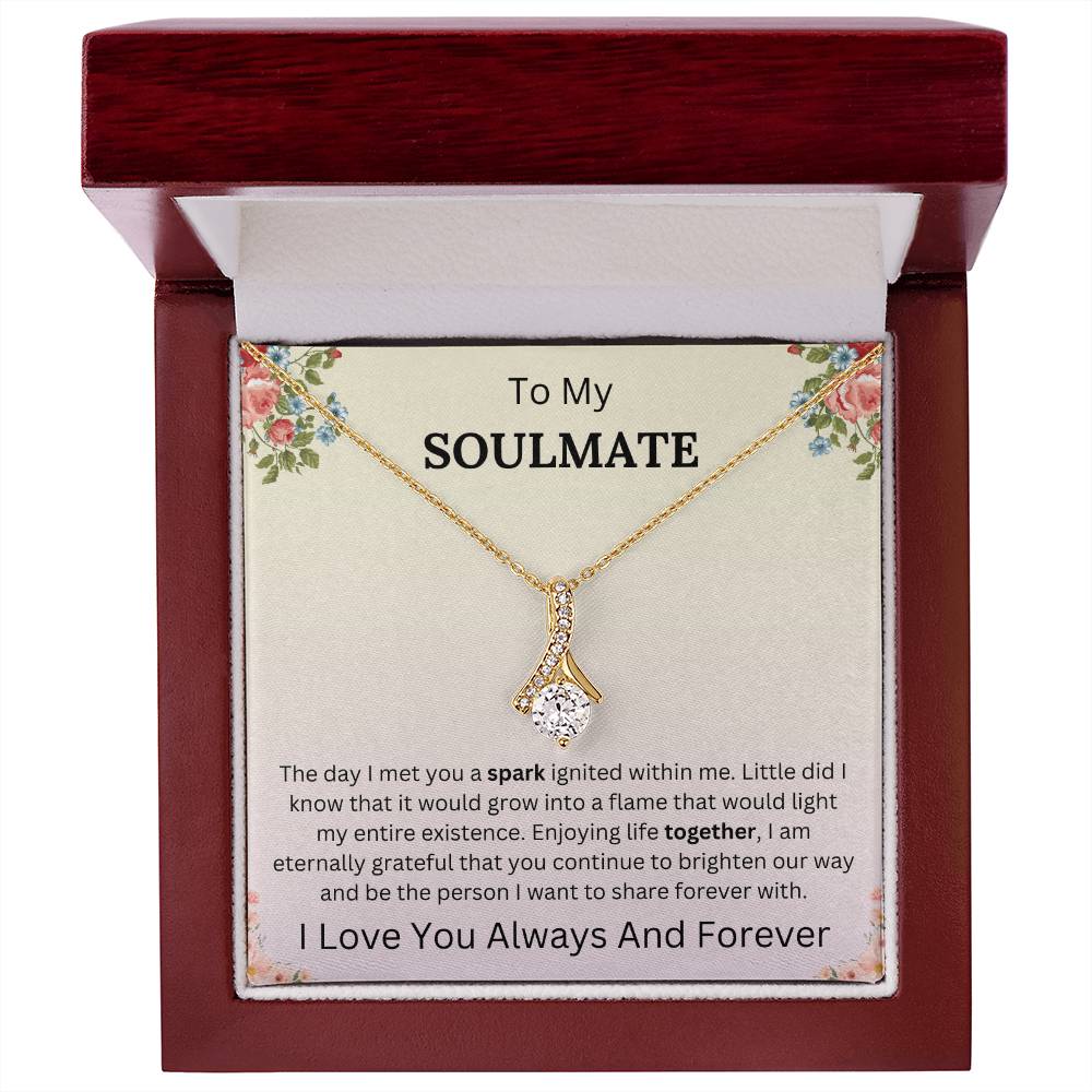 A Spark Together Necklace - Sparkly Heart Jewelry