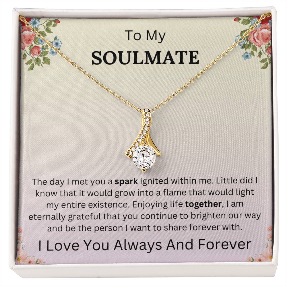 A Spark Together Necklace - Sparkly Heart Jewelry