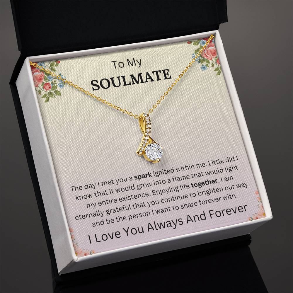 A Spark Together Necklace - Sparkly Heart Jewelry