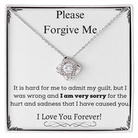 Admit My Guilt Necklace - Sparkly Heart Jewelry