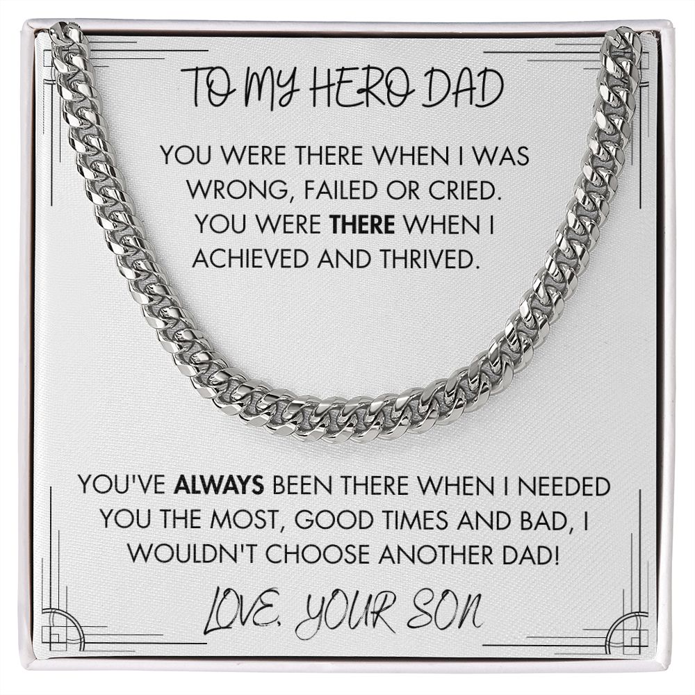 Always There Dad From Son Chain - Sparkly Heart Jewelry