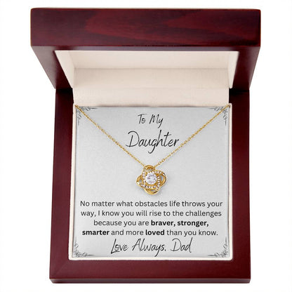 Braver, Stronger, Smarter, Loved Necklace - Sparkly Heart Jewelry