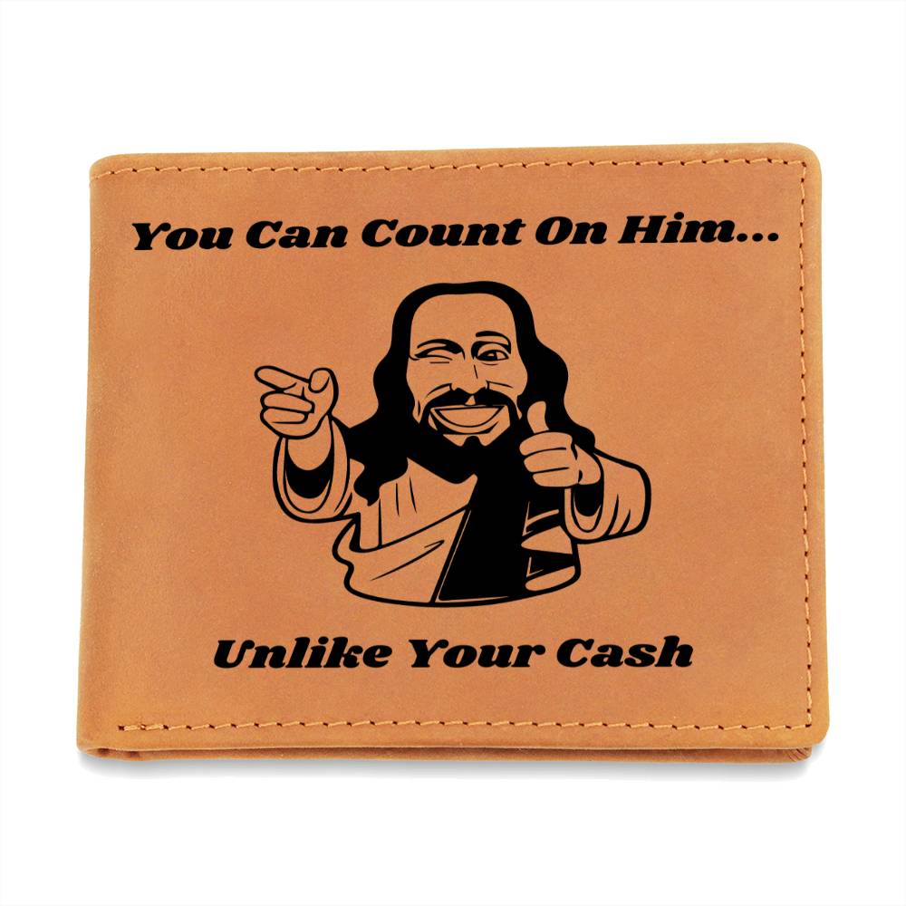 Count On Him Leather Wallet - Sparkly Heart Jewelry