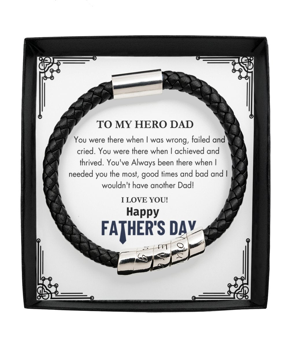 Father's Day Bracelet (Black) - Sparkly Heart Jewelry