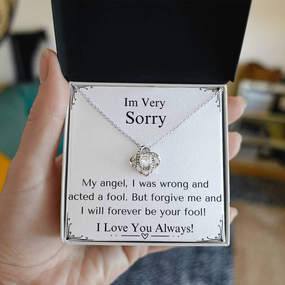 Fool For You Necklace - Sparkly Heart Jewelry