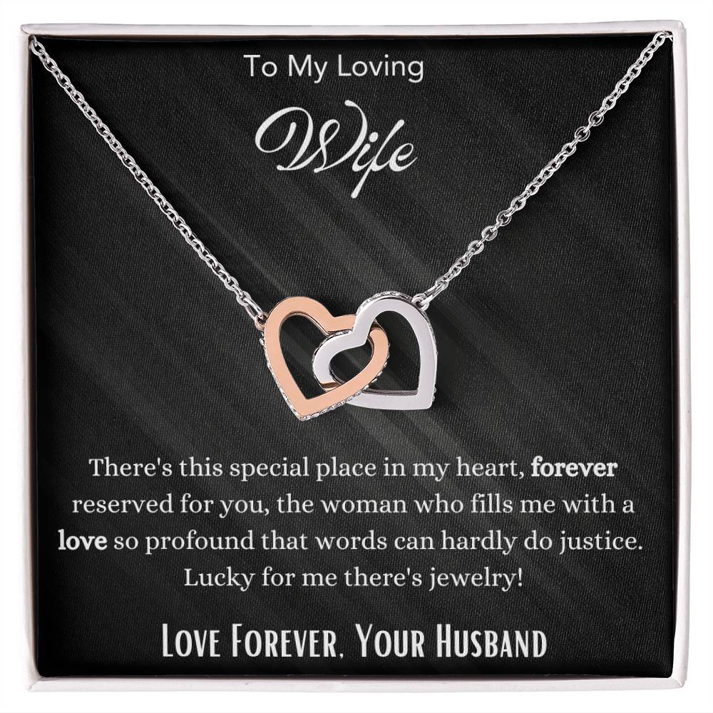 Forever Love Necklace - Sparkly Heart Jewelry