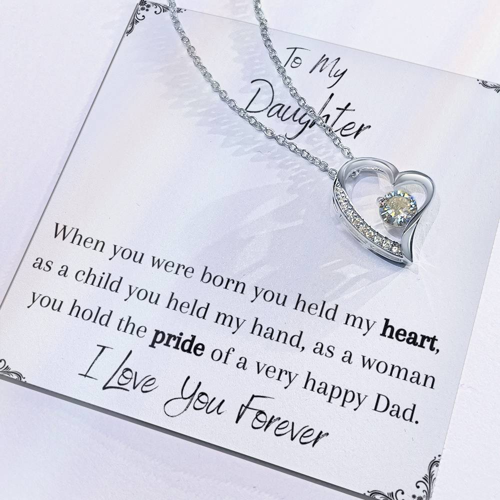 Held My Heart Necklace - Sparkly Heart Jewelry