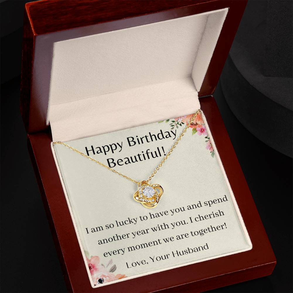 Lucky To Have You Necklace - Sparkly Heart Jewelry