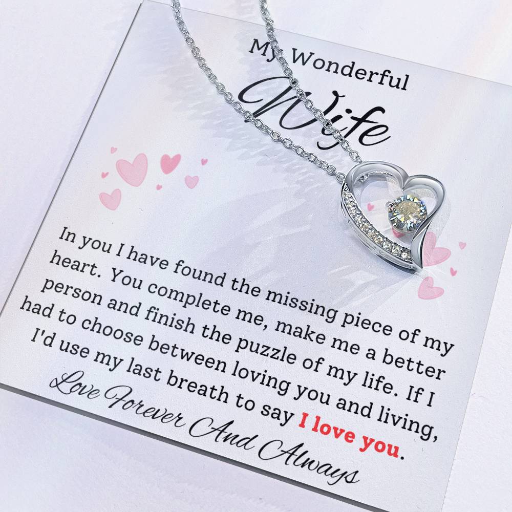 Missing Piece Heart Necklace - Sparkly Gift Shop