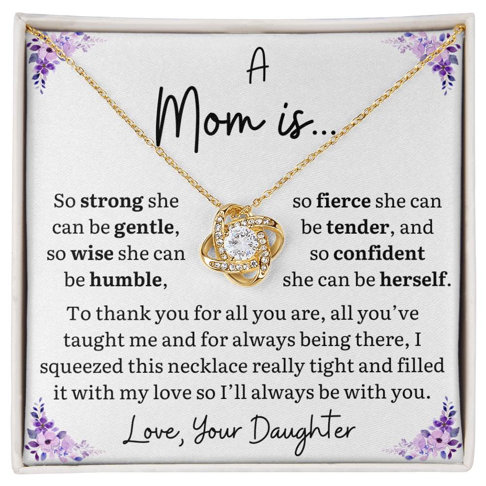 Mom So Strong Necklace-From Daughter - Sparkly Gift Shop