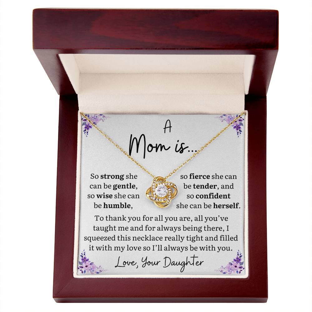 Mom So Strong Necklace-From Daughter - Sparkly Gift Shop