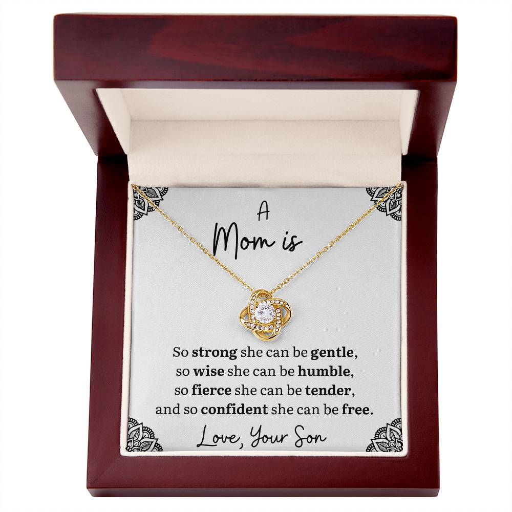 Mom So Strong Necklace-From Son - Sparkly Gift Shop