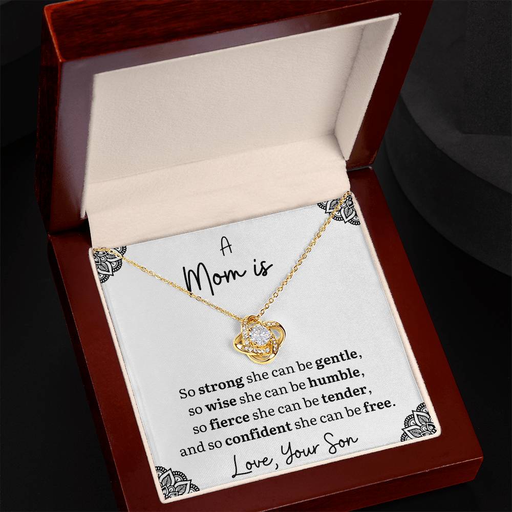 Mom So Strong Necklace-From Son - Sparkly Gift Shop