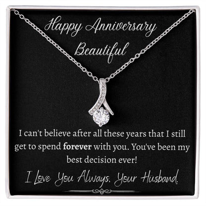 My Best Decision Necklace - Sparkly Heart Jewelry