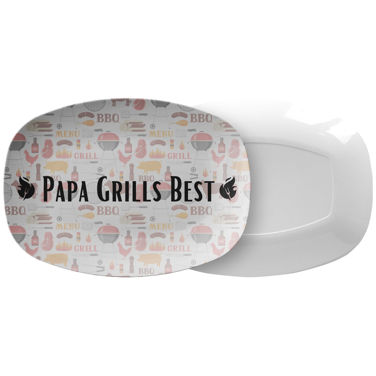 Papa Grills Best BBQ Platter - Sparkly Heart Jewelry