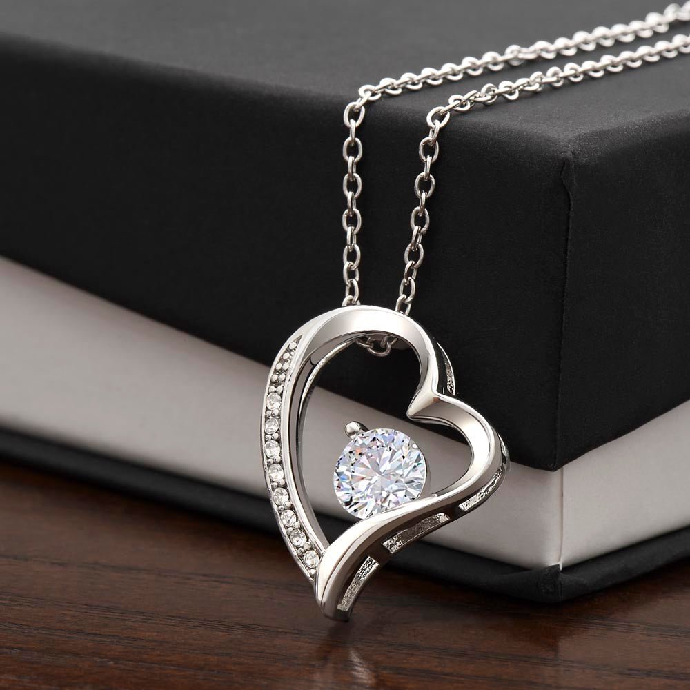 Stand Alone-Forever Love Heart Necklace - Sparkly Heart Jewelry