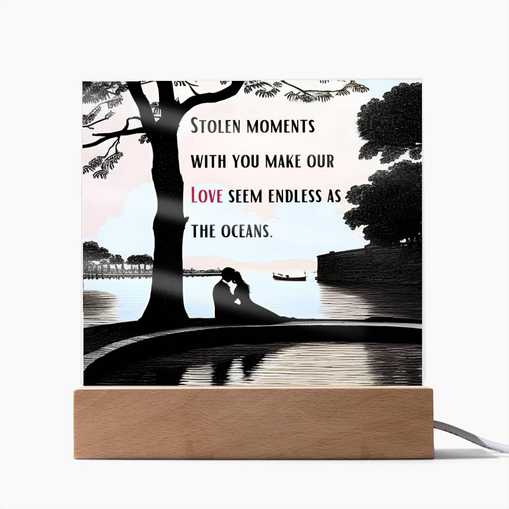 Stolen Moments Plaque - Sparkly Heart Jewelry