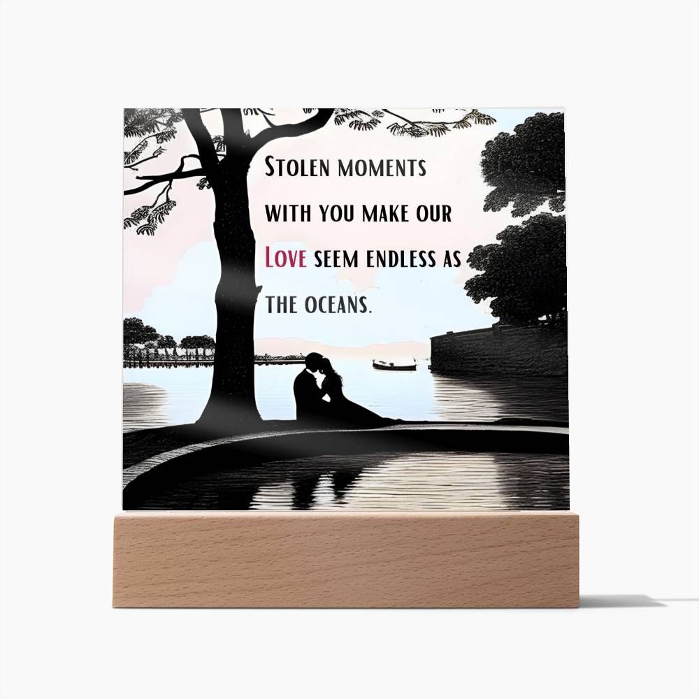 Stolen Moments Plaque - Sparkly Heart Jewelry