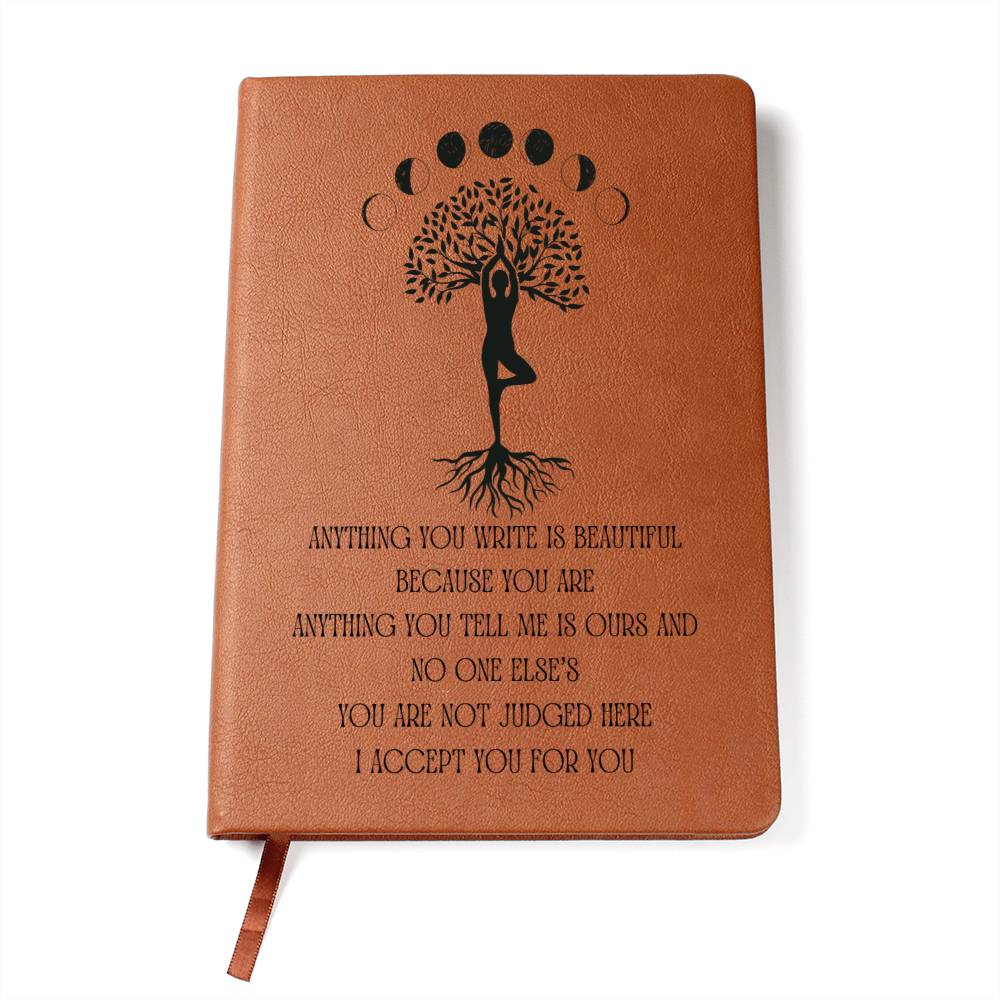 Tree Of Life Graphic Leather Journal - Sparkly Heart Jewelry