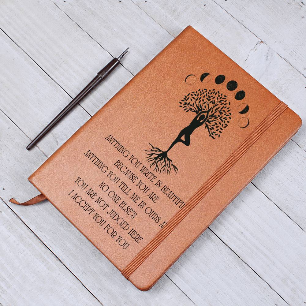 Tree Of Life Graphic Leather Journal - Sparkly Heart Jewelry