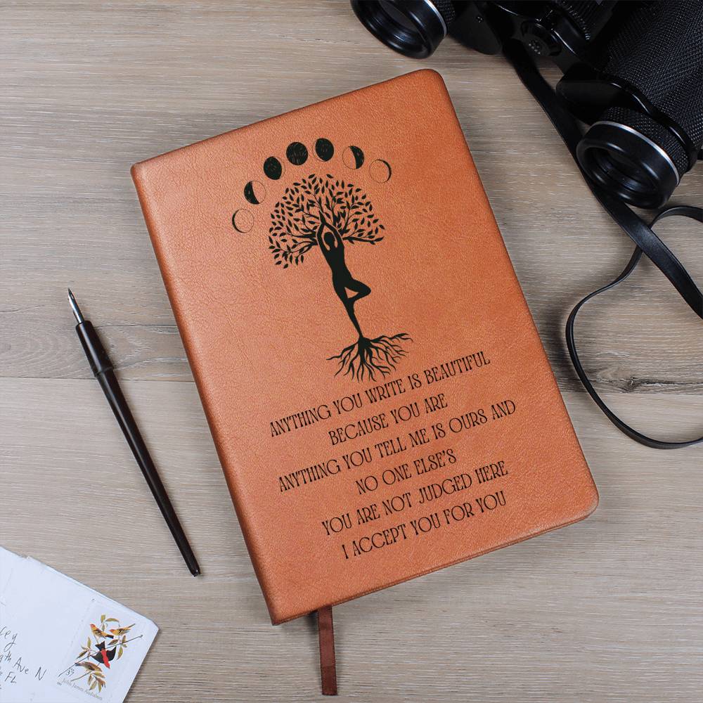 Tree Of Life Graphic Leather Journal - Sparkly Heart Jewelry