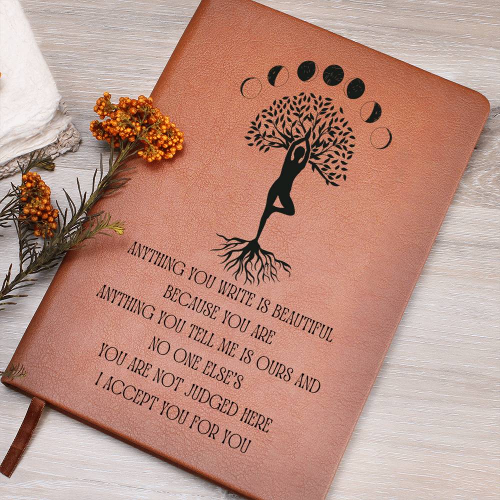 Tree Of Life Graphic Leather Journal - Sparkly Heart Jewelry