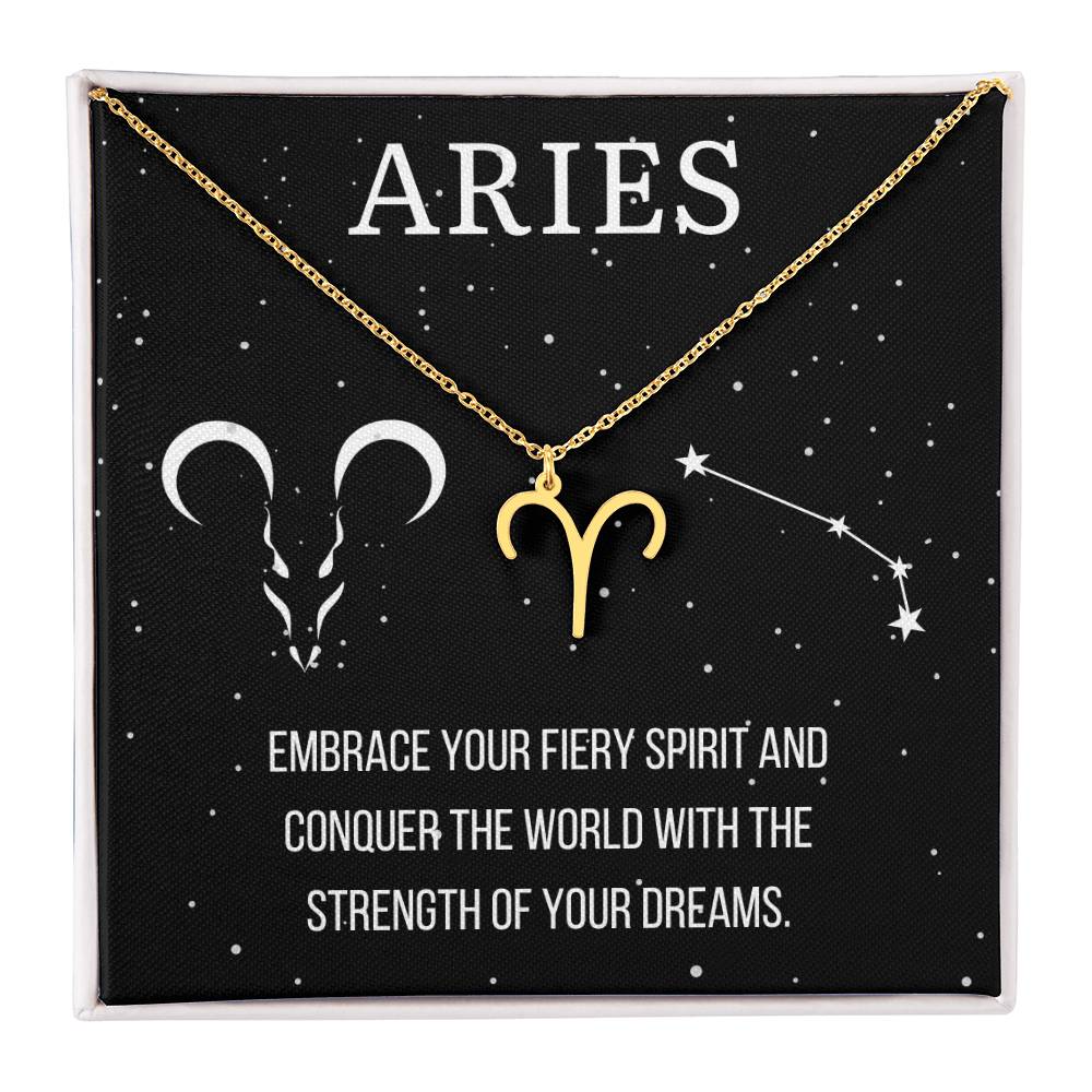 Zodiac Aries Necklace - Sparkly Gift Shop