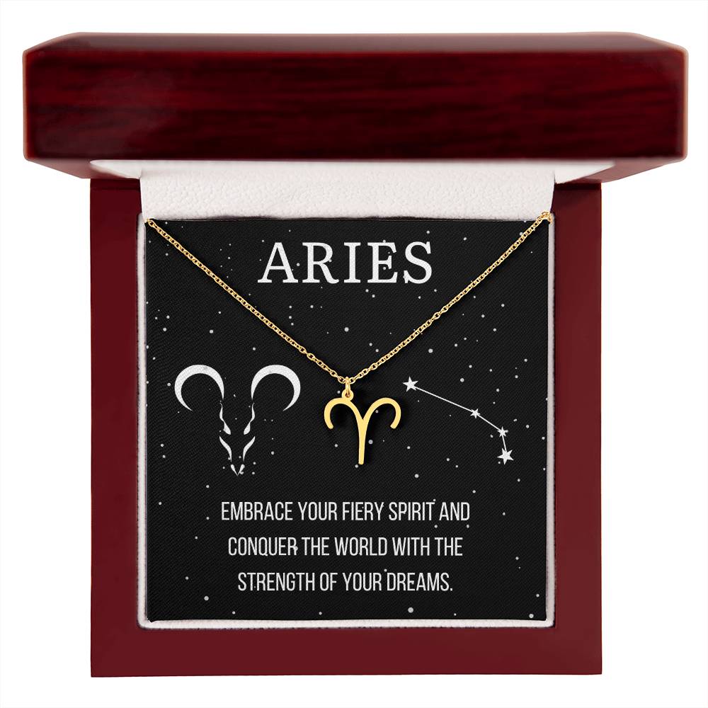 Zodiac Aries Necklace - Sparkly Gift Shop