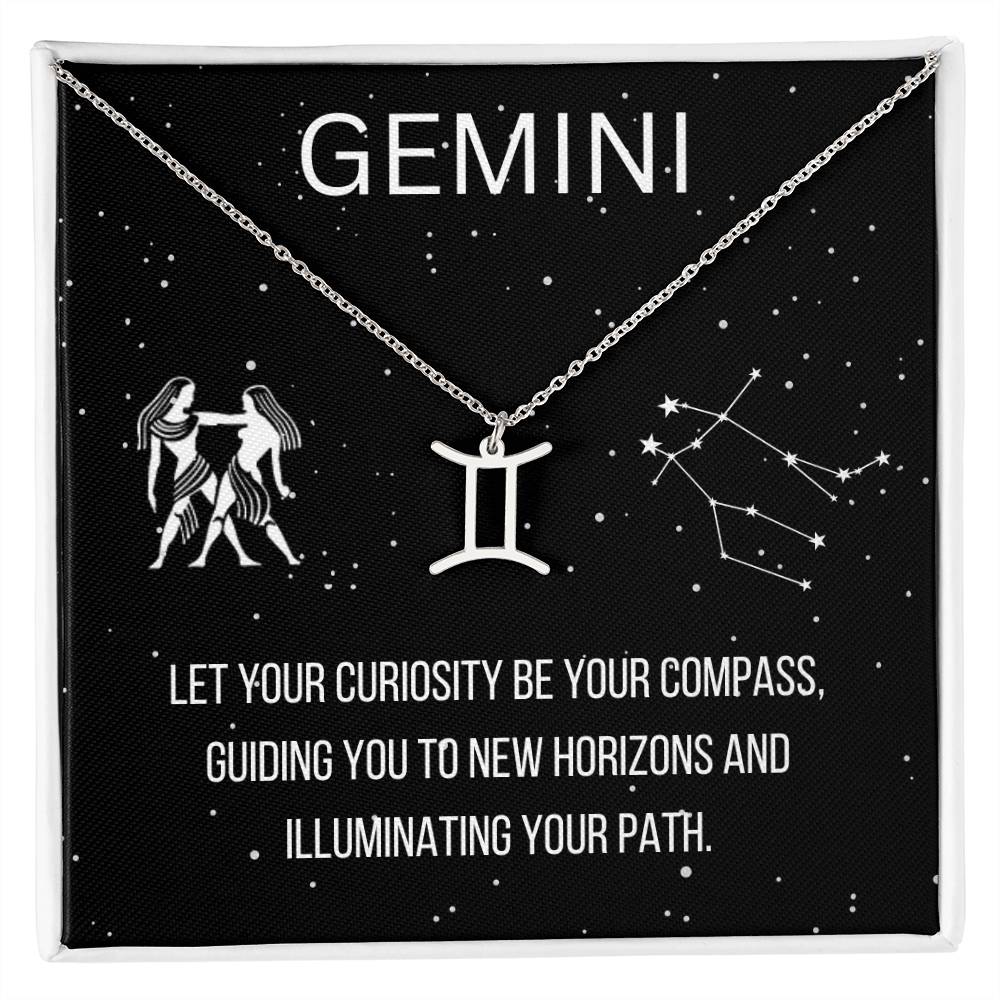 Zodiac Gemini Necklace - Sparkly Gift Shop