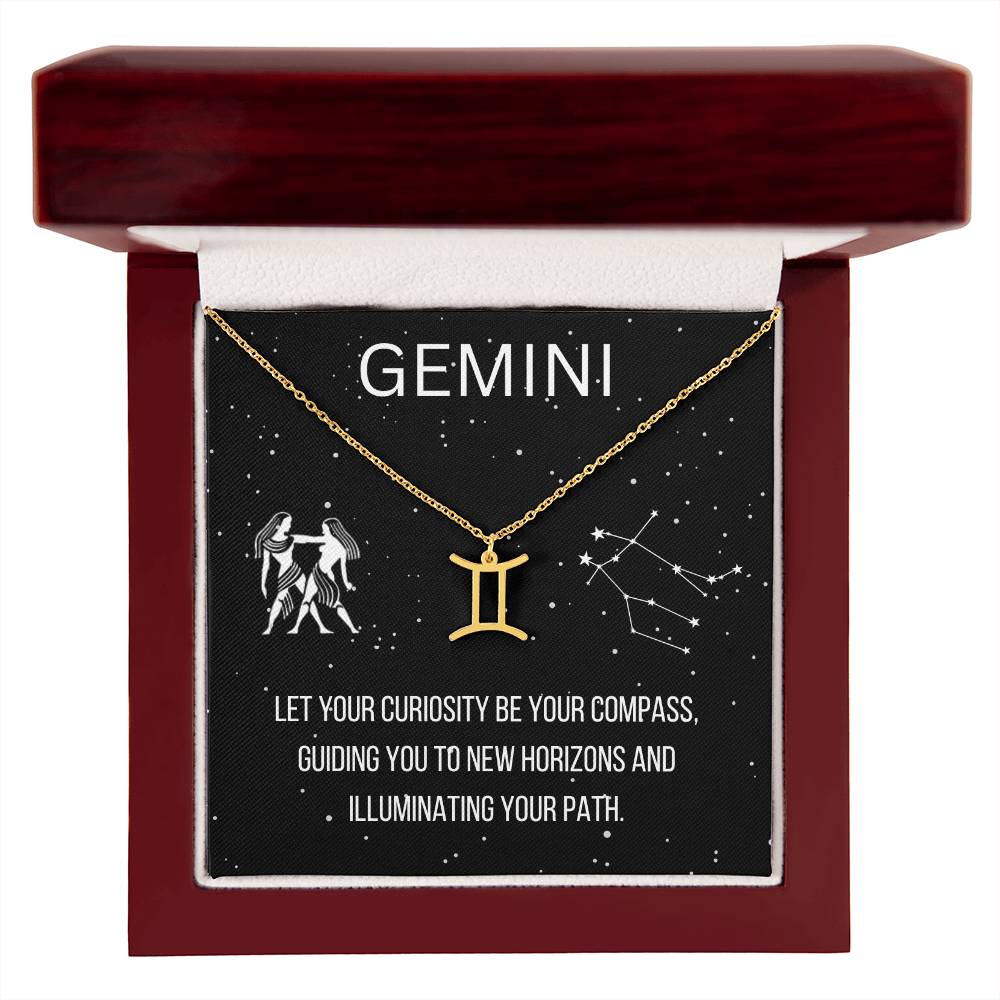 Zodiac Gemini Necklace - Sparkly Gift Shop