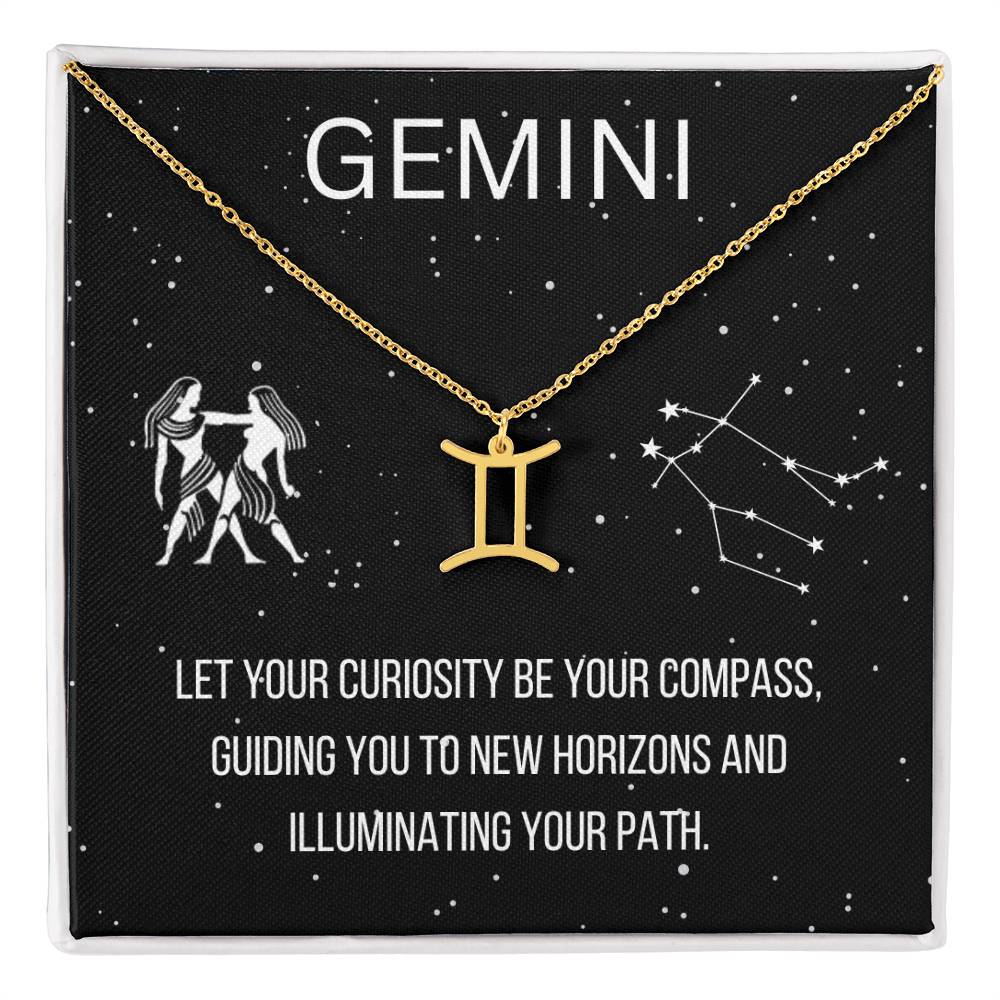 Zodiac Gemini Necklace - Sparkly Gift Shop