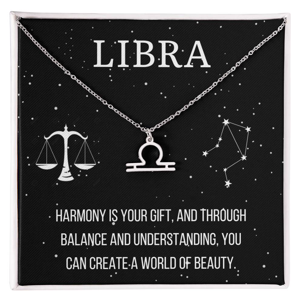 Zodiac Libra Necklace - Sparkly Gift Shop