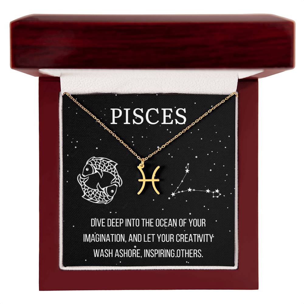 Zodiac Pisces Necklace - Sparkly Gift Shop