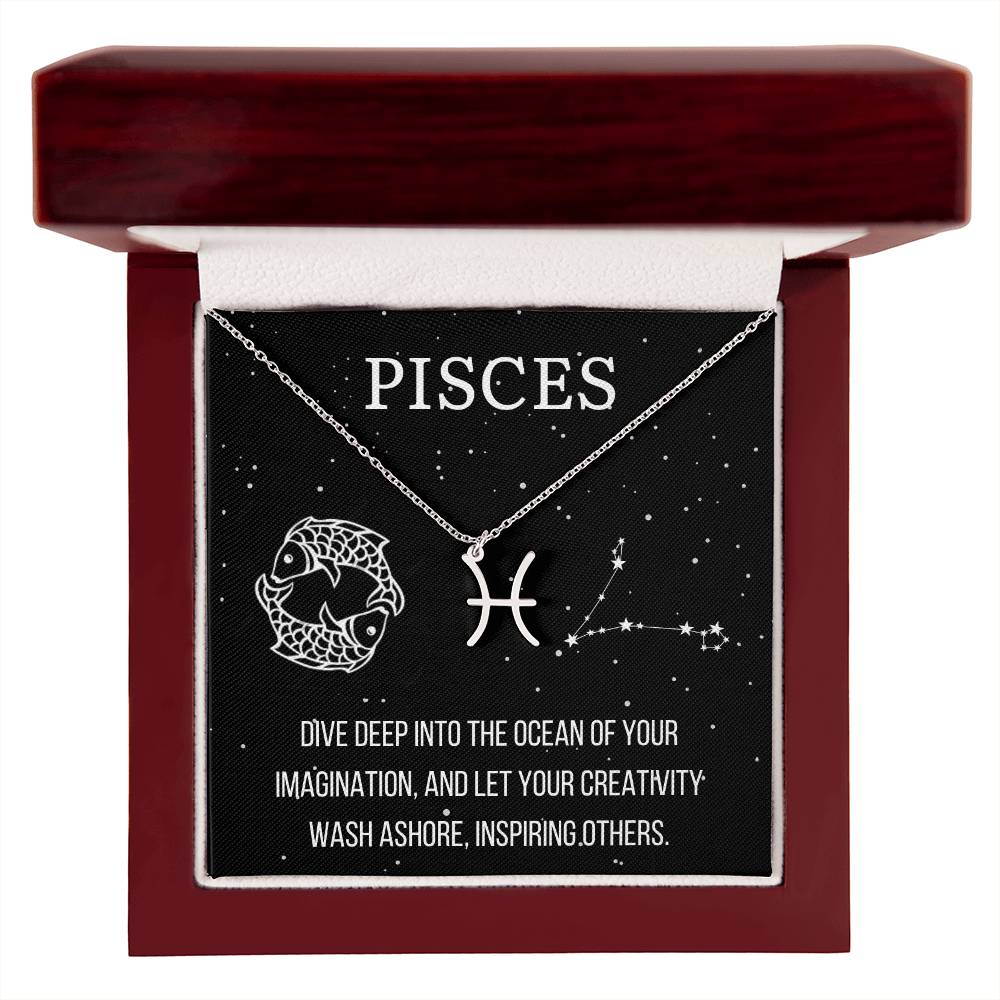 Zodiac Pisces Necklace - Sparkly Gift Shop