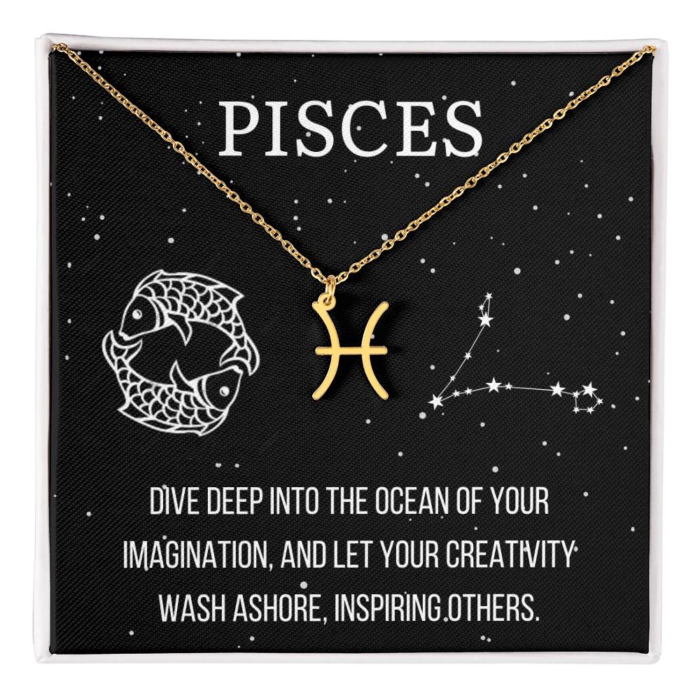 Zodiac Pisces Necklace - Sparkly Gift Shop