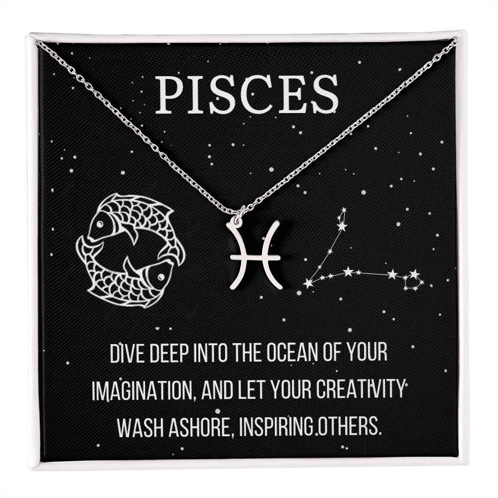 Zodiac Pisces Necklace - Sparkly Gift Shop