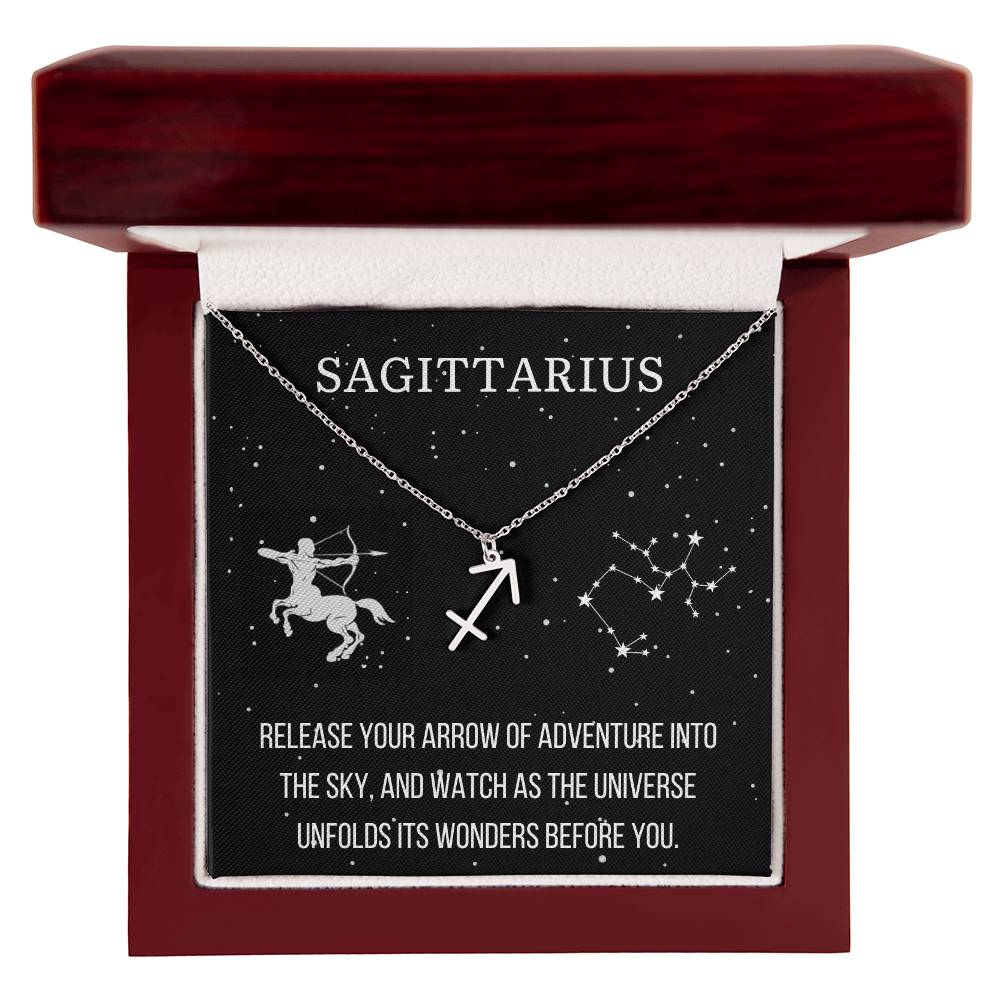 Zodiac Sagittarius Necklace - Sparkly Gift Shop