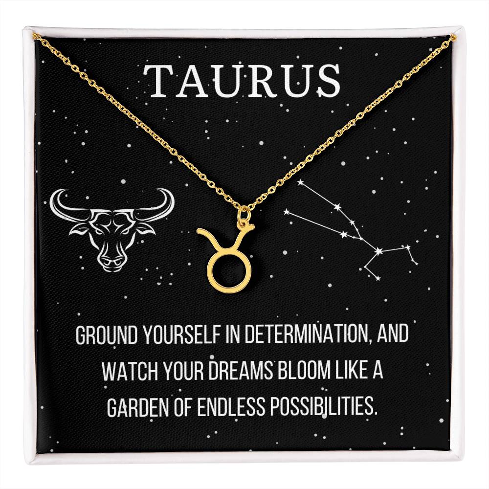 Zodiac Taurus Necklace - Sparkly Gift Shop