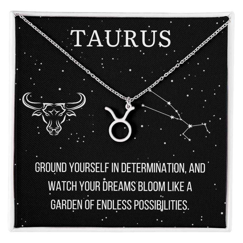 Zodiac Taurus Necklace - Sparkly Gift Shop