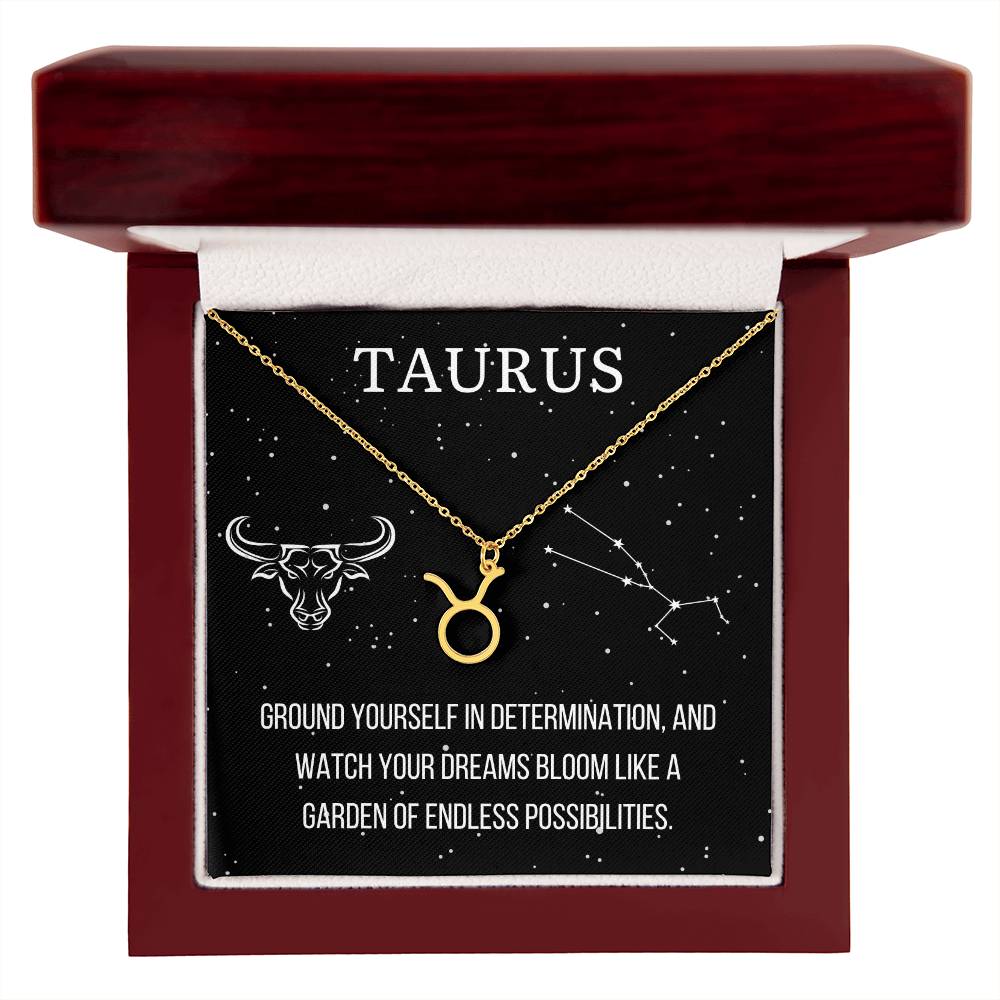 Zodiac Taurus Necklace - Sparkly Gift Shop